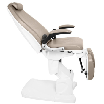 FOTEL PODOLOGICZNY ELEKTR. AZZURRO 709A 3 SILN. CAPPUCCINO